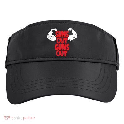 Vintage Jump Street Suns Out Guns Out Pattern Adult Drive Performance Visor