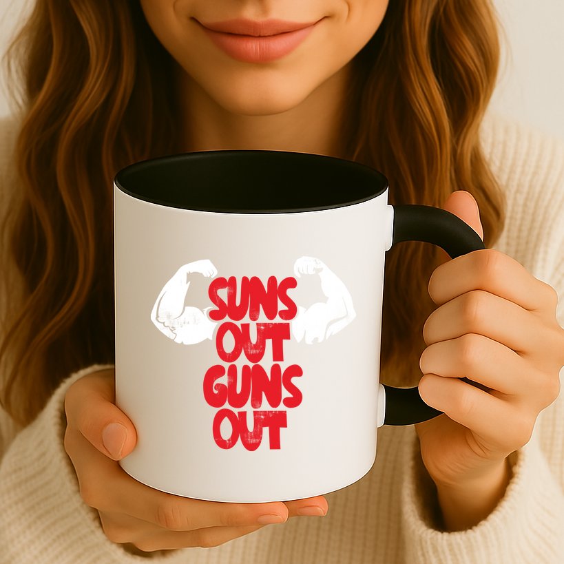 Vintage Jump Street Suns Out Guns Out Pattern Mug