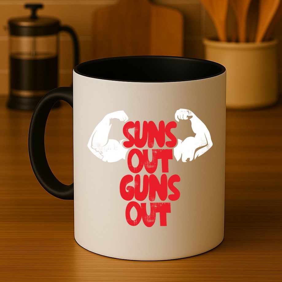 Vintage Jump Street Suns Out Guns Out Pattern Mug