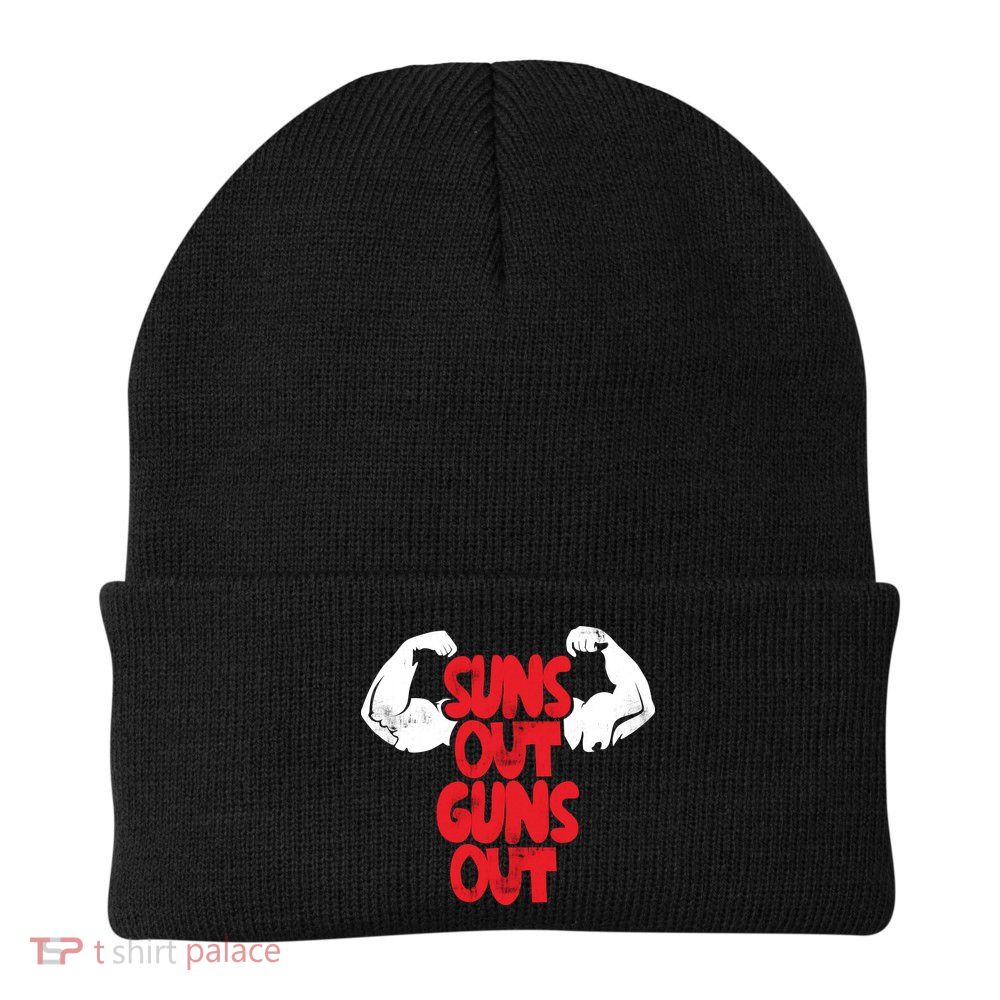 Vintage Jump Street Suns Out Guns Out Pattern Beanie