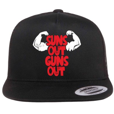 Vintage Jump Street Suns Out Guns Out Pattern Flatbill Hat