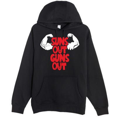 Vintage Jump Street Suns Out Guns Out Pattern Premium Pullover Hoodie