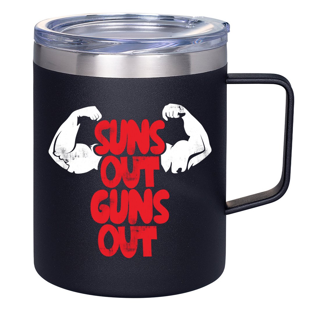 Vintage Jump Street Suns Out Guns Out Pattern 12oz Stainless Steel Coffee Mug