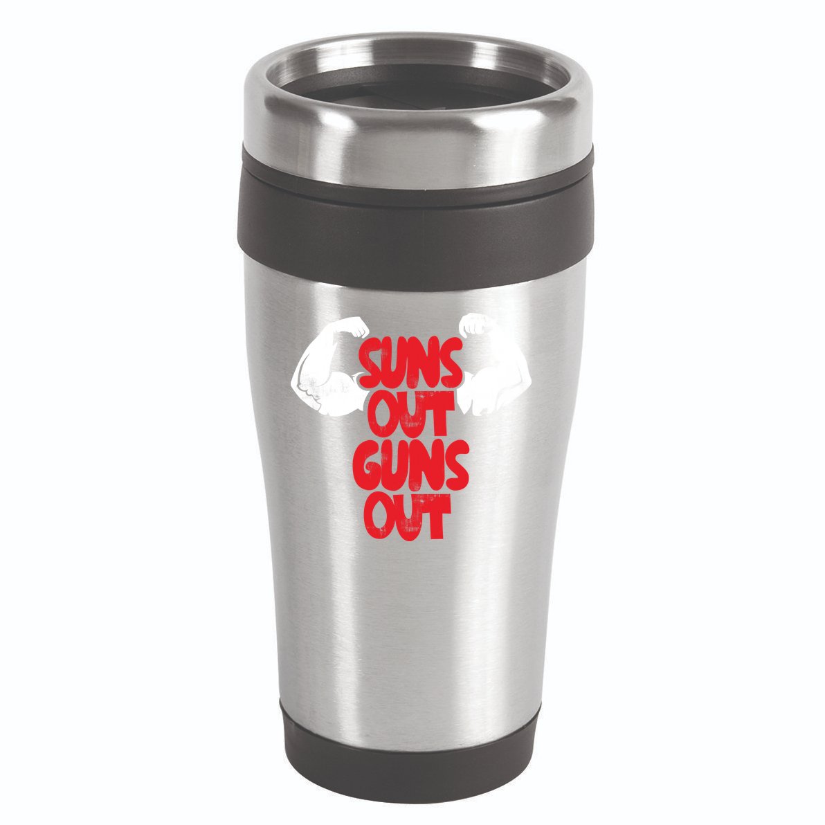 Vintage Jump Street Suns Out Guns Out Pattern 16oz Travel Tumbler
