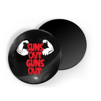 Vintage Jump Street Suns Out Guns Out Pattern Magnet