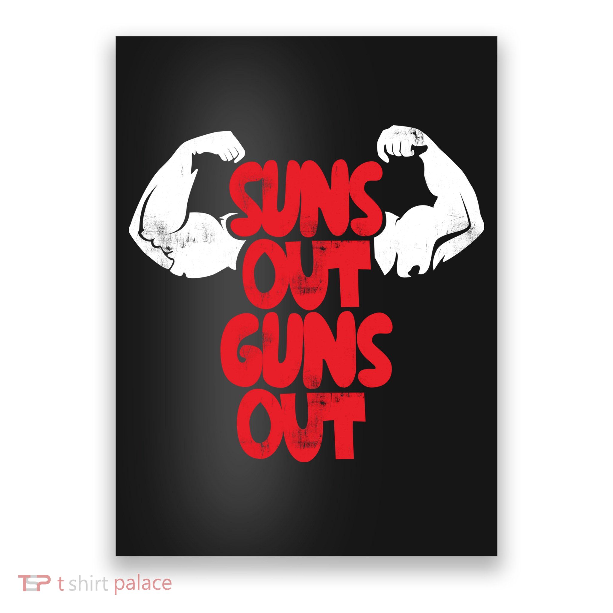 Vintage Jump Street Suns Out Guns Out Pattern Poster