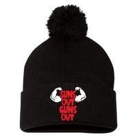 Vintage Jump Street Suns Out Guns Out Pattern Pom Pom 12in Knit Beanie