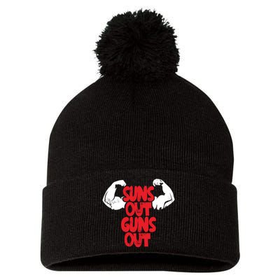 Vintage Jump Street Suns Out Guns Out Pattern Pom Pom 12in Knit Beanie