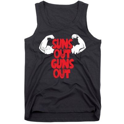 Vintage Jump Street Suns Out Guns Out Pattern Tank Top