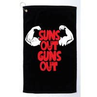 Vintage Jump Street Suns Out Guns Out Pattern Golf Towel