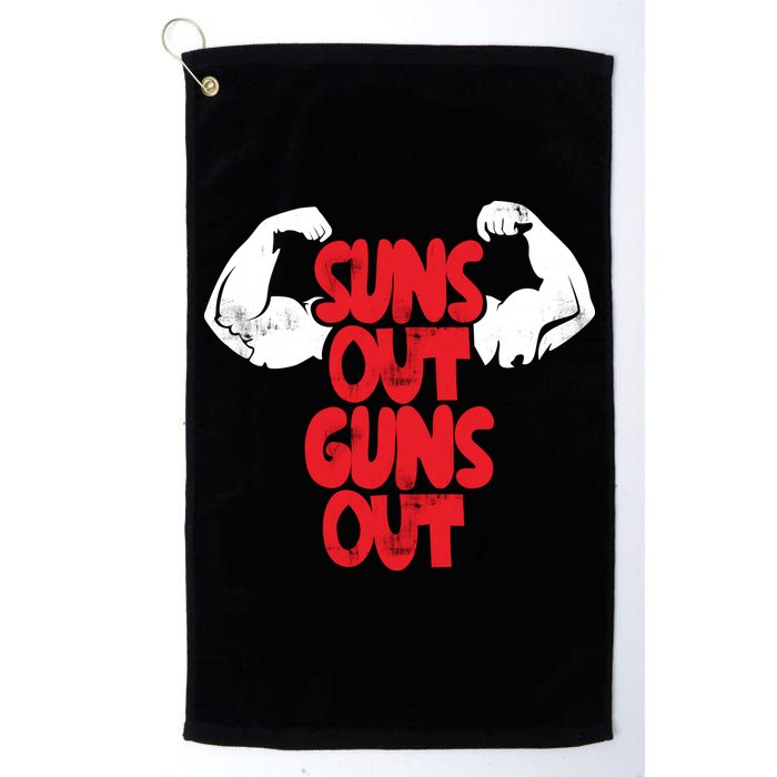 Vintage Jump Street Suns Out Guns Out Pattern Golf Towel