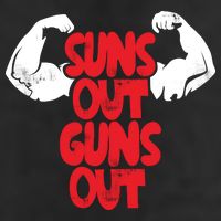 Vintage Jump Street Suns Out Guns Out Pattern Golf Towel