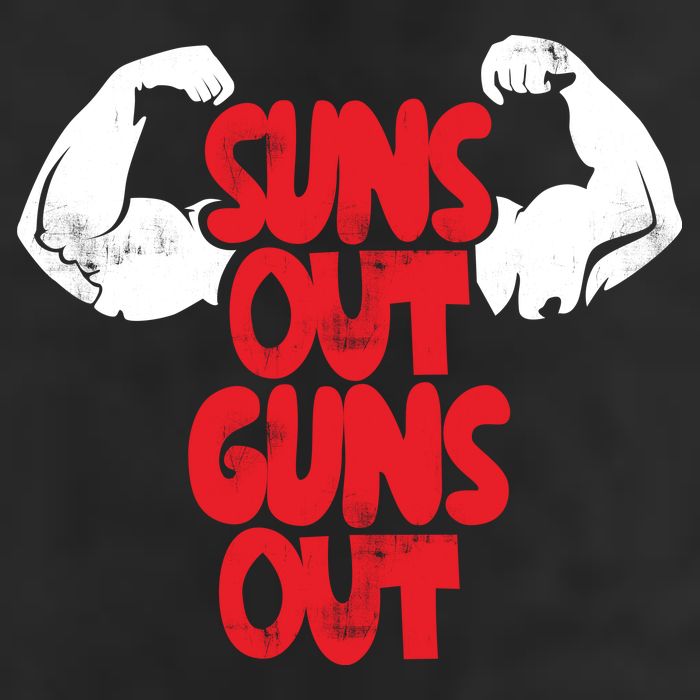 Vintage Jump Street Suns Out Guns Out Pattern Golf Towel
