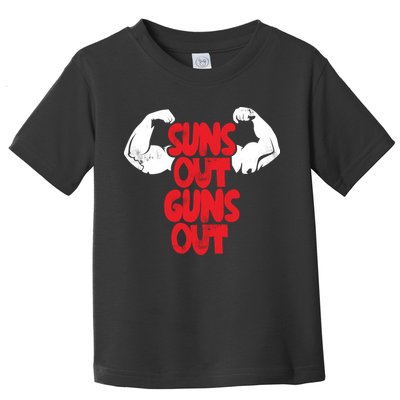 Vintage Jump Street Suns Out Guns Out Pattern Toddler T-Shirt