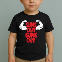Vintage Jump Street Suns Out Guns Out Pattern Toddler T-Shirt