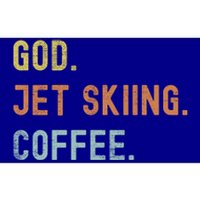 Vintages Jet Skiing And Coffee Distressed Funny Gift Bumper Sticker