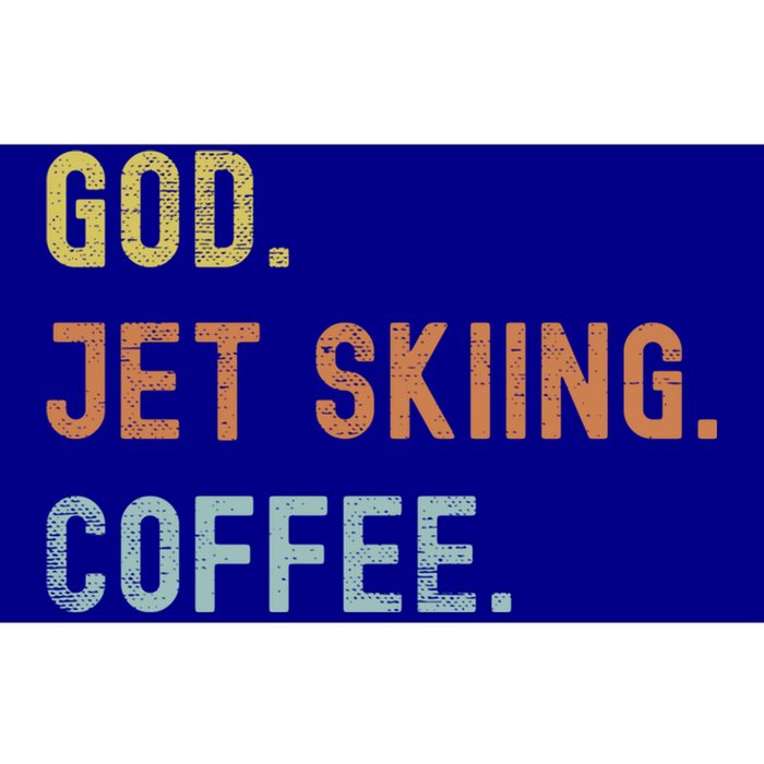 Vintages Jet Skiing And Coffee Distressed Funny Gift Bumper Sticker