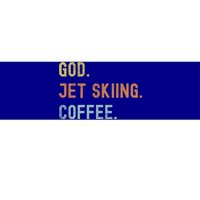 Vintages Jet Skiing And Coffee Distressed Funny Gift Bumper Sticker