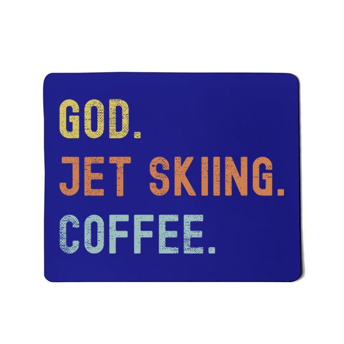 Vintages Jet Skiing And Coffee Distressed Funny Gift Mousepad