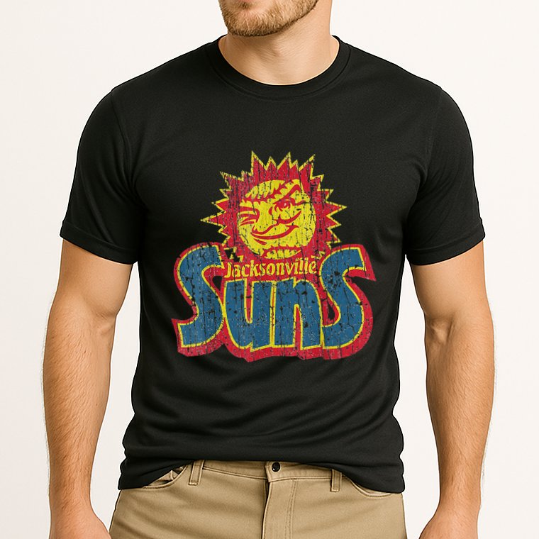 Vintage Jacksonville Suns 60s New Jersey Distressed Style T Cooling Performance Crew T-Shirt