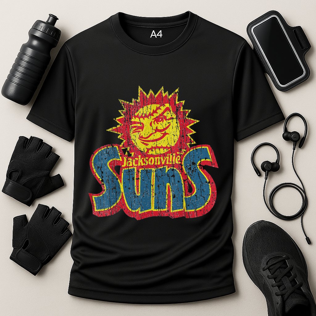 Vintage Jacksonville Suns 60s New Jersey Distressed Style T Cooling Performance Crew T-Shirt