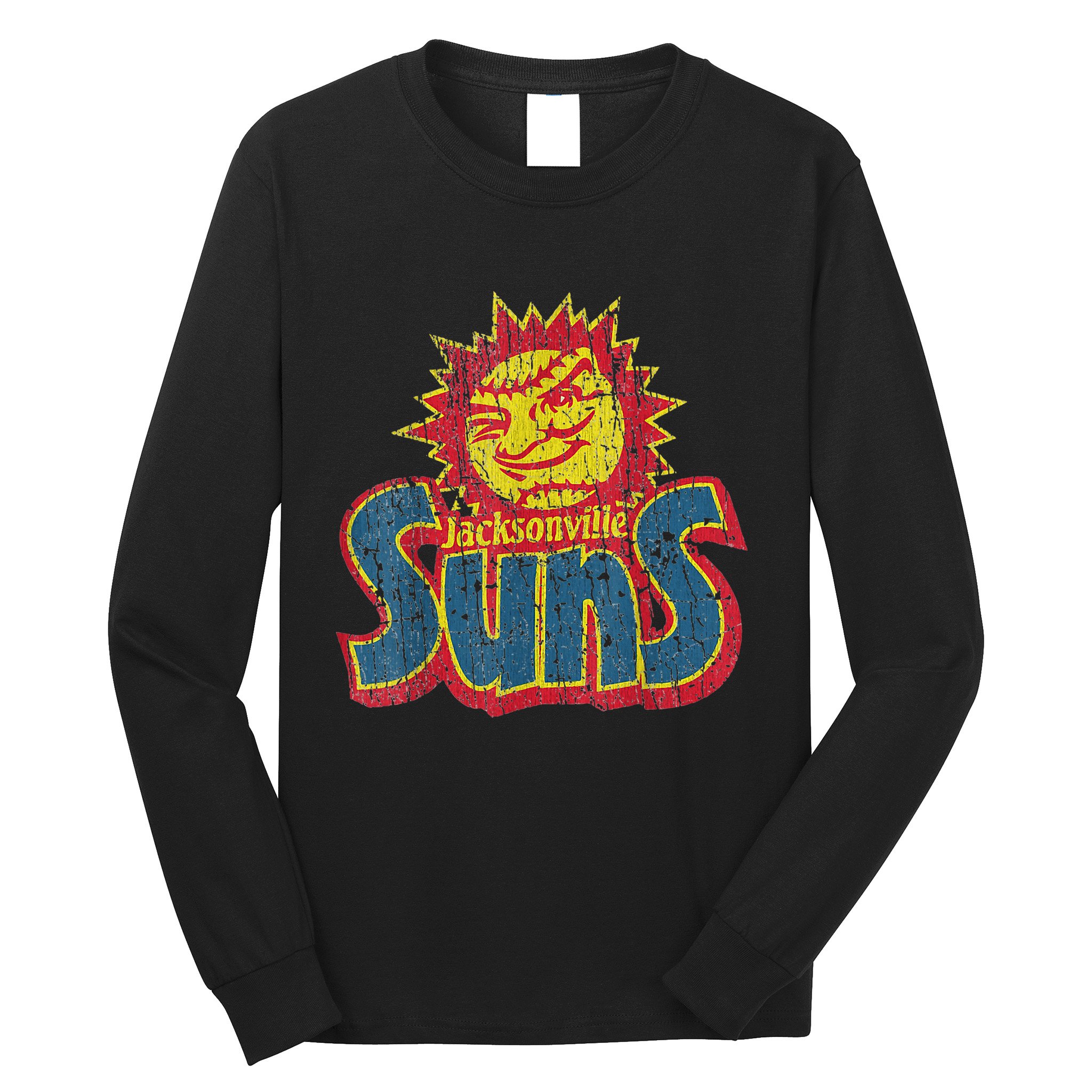 Vintage Jacksonville Suns 60s New Jersey Distressed Style T Long Sleeve Shirt