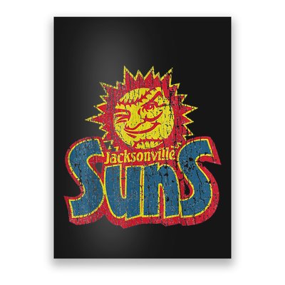 Vintage Jacksonville Suns 60s New Jersey Distressed Style T Poster