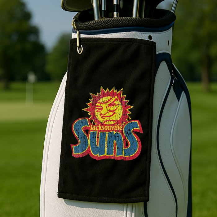 Vintage Jacksonville Suns 60s New Jersey Distressed Style T Golf Towel