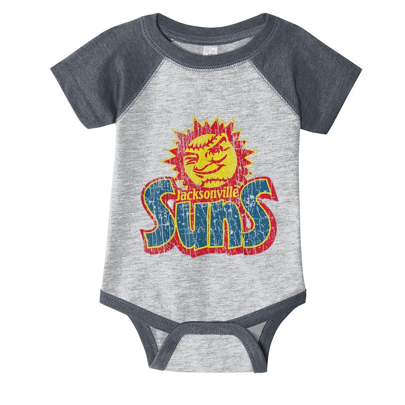 Vintage Jacksonville Suns 60s New Jersey Distressed Style T Infant Baby Jersey Bodysuit