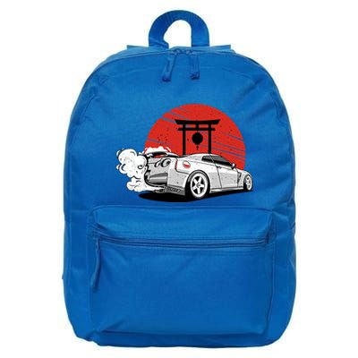 Vintage Japanese Streetcar Racing Turbo Sports Car Gift 16 in Basic Backpack