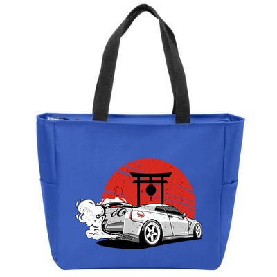 Vintage Japanese Streetcar Racing Turbo Sports Car Gift Zip Tote Bag