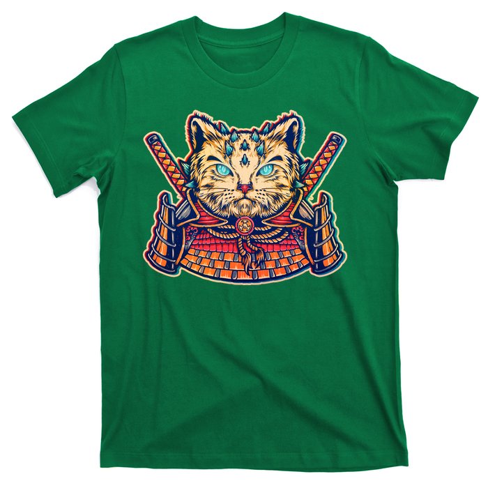 Vintage Japanese Samurai Warrior Cat T-Shirt