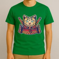 Vintage Japanese Samurai Warrior Cat T-Shirt