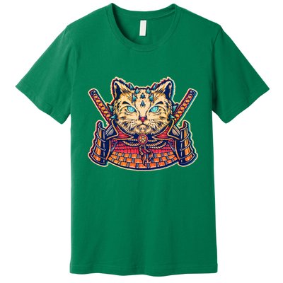 Vintage Japanese Samurai Warrior Cat Premium T-Shirt