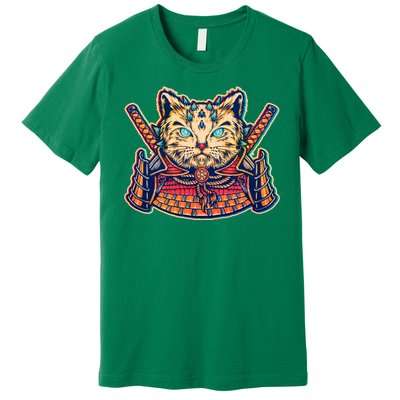 Vintage Japanese Samurai Warrior Cat Premium T-Shirt