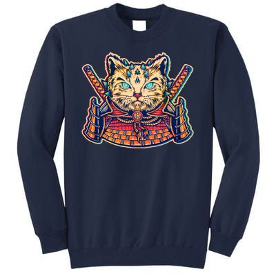 Vintage Japanese Samurai Warrior Cat Tall Sweatshirt