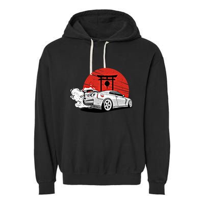 Vintage Japanese Streetcar Racing Turbo Sports Car Gift Garment-Dyed Fleece Hoodie