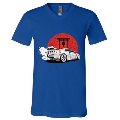 Vintage Japanese Streetcar Racing Turbo Sports Car Gift V-Neck T-Shirt