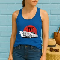 Vintage Japanese Streetcar Racing Turbo Sports Car Gift Womens Tank Top