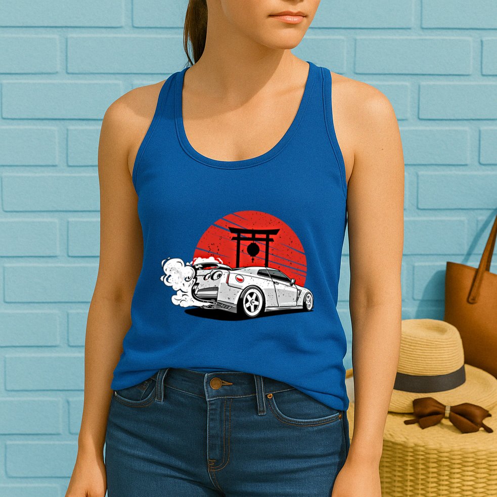 Vintage Japanese Streetcar Racing Turbo Sports Car Gift Womens Tank Top