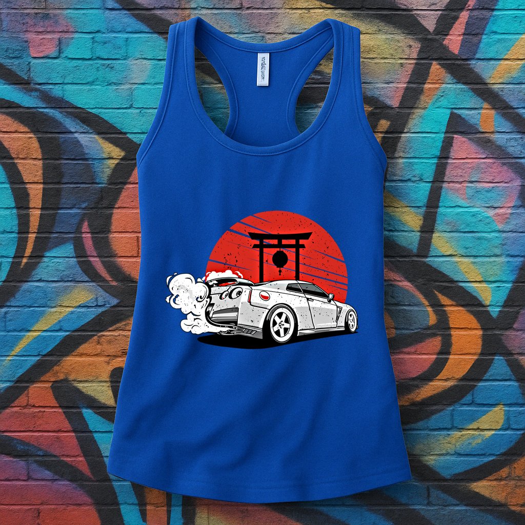 Vintage Japanese Streetcar Racing Turbo Sports Car Gift Womens Tank Top