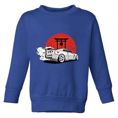 Vintage Japanese Streetcar Racing Turbo Sports Car Gift Toddler Sweatshirt