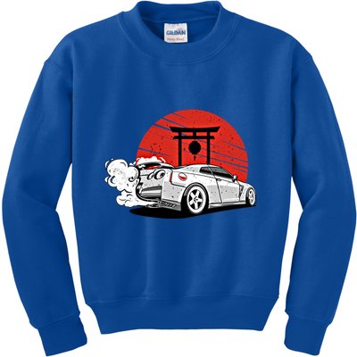 Vintage Japanese Streetcar Racing Turbo Sports Car Gift Kids Sweatshirt