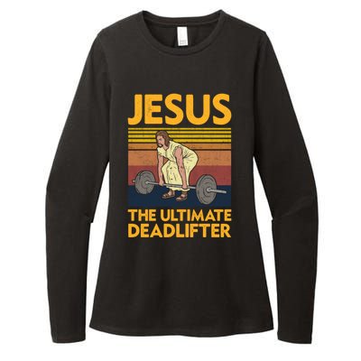 Vintage Jesus The Ultimate Deadlifter Funny Christian Gym Funny Gift Womens CVC Long Sleeve Shirt