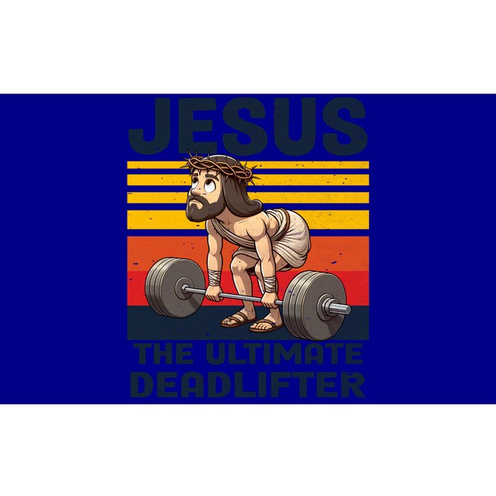 Vintage Jesus The Ultimate Deadlifter Funny Christian Gym Gift Bumper Sticker