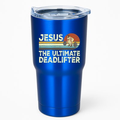 Vintage Jesus The Ultimate Deadlifter Funny Christian Gym Gift Tumbler