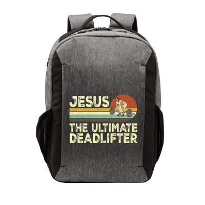 Vintage Jesus The Ultimate Deadlifter Funny Christian Gym Gift Vector Backpack