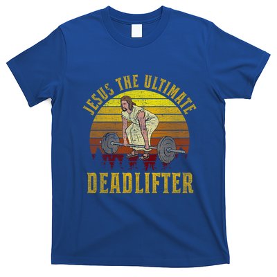 Vintage Jesus The Ultimate Deadlifter Funny Christian Gym Meaningful Gift T-Shirt