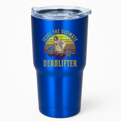 Vintage Jesus The Ultimate Deadlifter Funny Christian Gym Meaningful Gift Tumbler