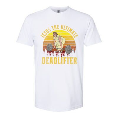 Vintage Jesus The Ultimate Deadlifter Funny Christian Gym Meaningful Gift Softstyle® CVC T-Shirt